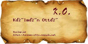 Kálmán Ottó névjegykártya